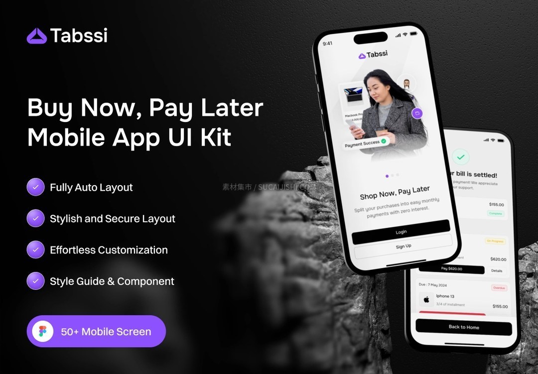 Tabssi 先买后付(BNPL)移动金融应用 UI 套件